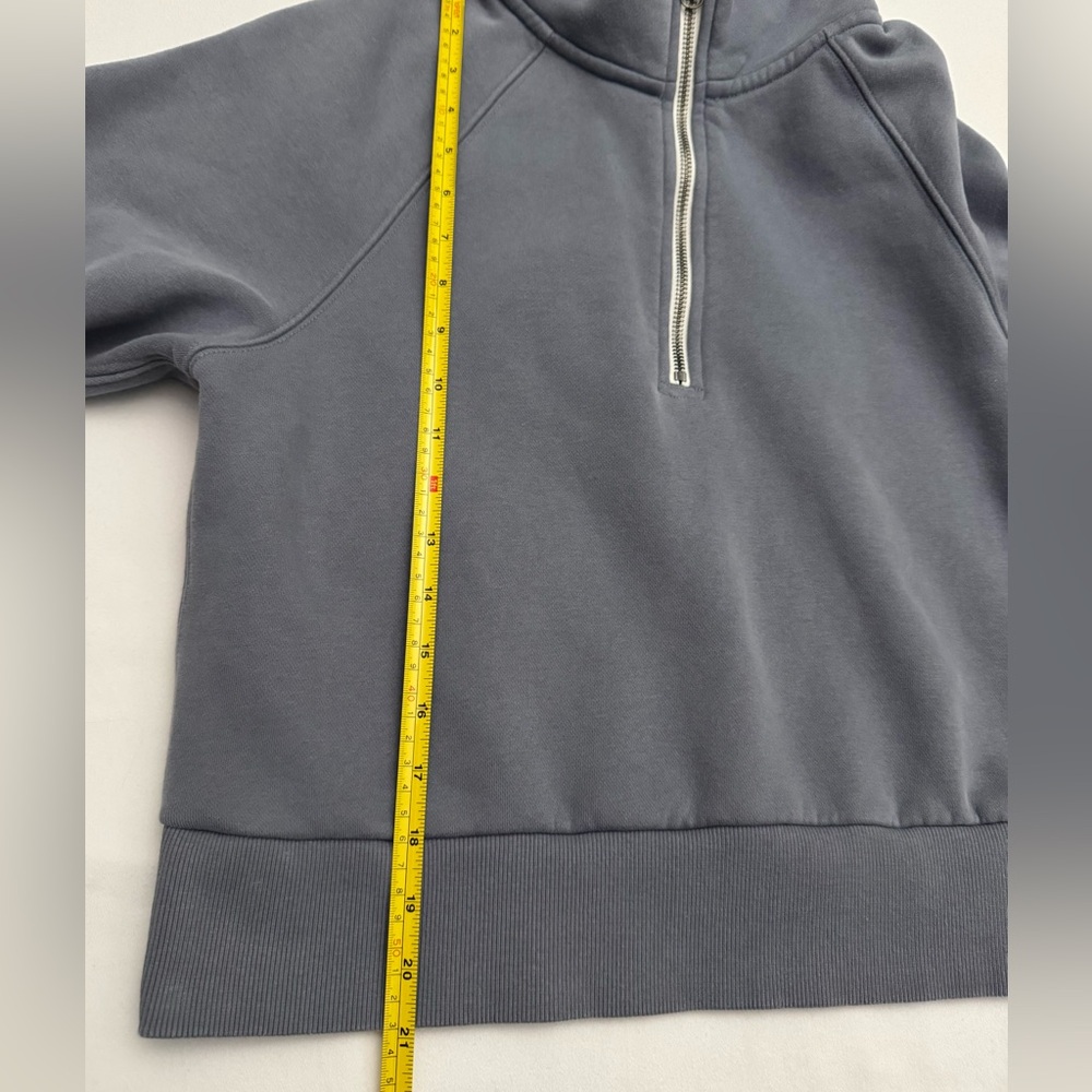 Vuori Hoodie Crop Zip Bluish Gray XS - Picture 10 of 10